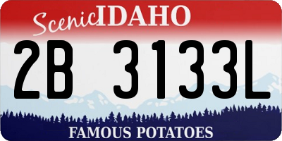 ID license plate 2B3133L