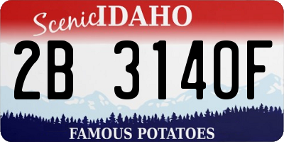 ID license plate 2B3140F