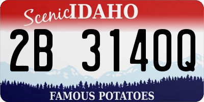 ID license plate 2B3140Q