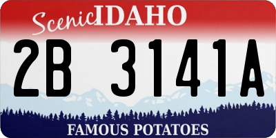 ID license plate 2B3141A