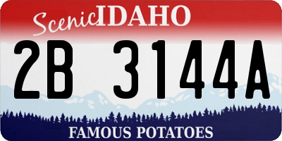 ID license plate 2B3144A