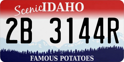 ID license plate 2B3144R