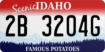 ID license plate 2B3204G