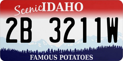 ID license plate 2B3211W