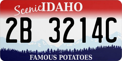 ID license plate 2B3214C