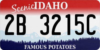 ID license plate 2B3215C