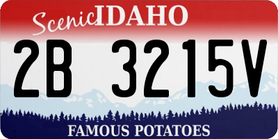ID license plate 2B3215V