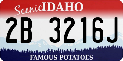 ID license plate 2B3216J