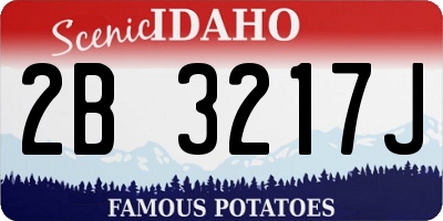 ID license plate 2B3217J