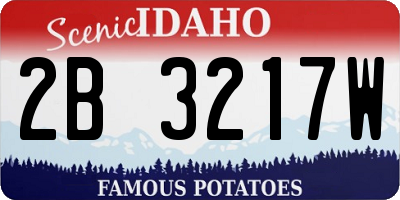 ID license plate 2B3217W