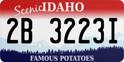 ID license plate 2B3223I