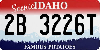 ID license plate 2B3226T
