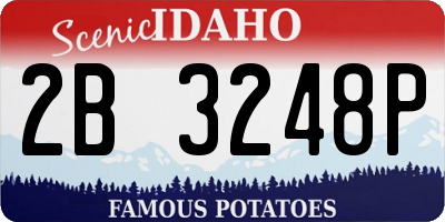 ID license plate 2B3248P