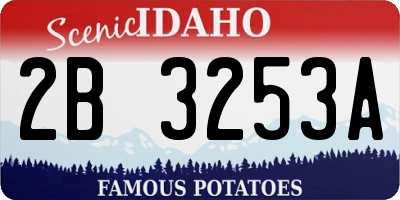ID license plate 2B3253A