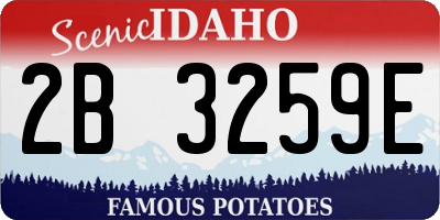 ID license plate 2B3259E