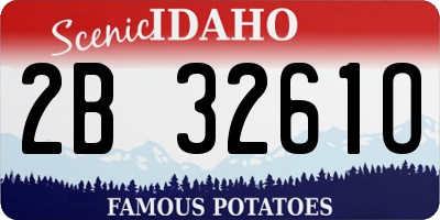 ID license plate 2B3261O