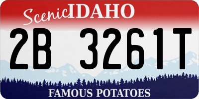 ID license plate 2B3261T
