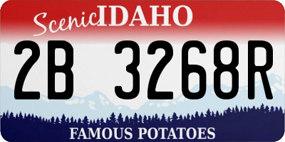 ID license plate 2B3268R
