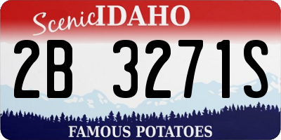 ID license plate 2B3271S