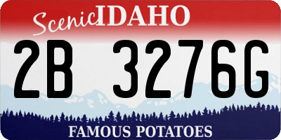 ID license plate 2B3276G