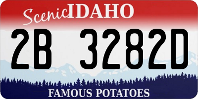 ID license plate 2B3282D
