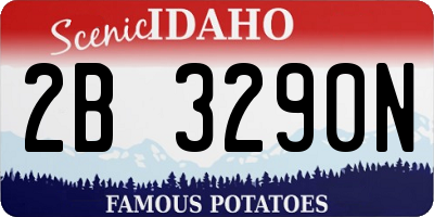 ID license plate 2B3290N