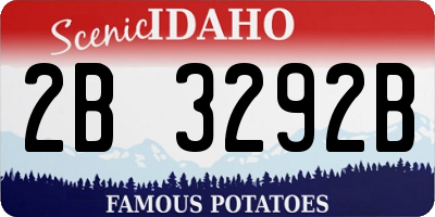 ID license plate 2B3292B