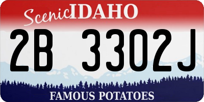 ID license plate 2B3302J