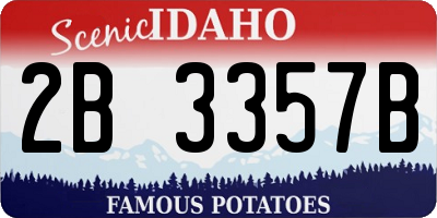 ID license plate 2B3357B
