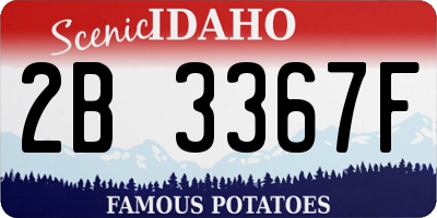 ID license plate 2B3367F