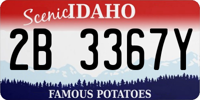 ID license plate 2B3367Y