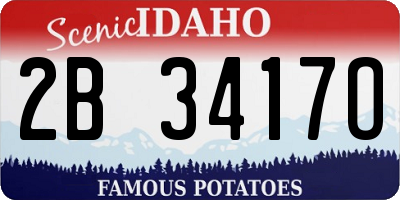 ID license plate 2B3417O