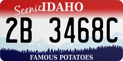 ID license plate 2B3468C