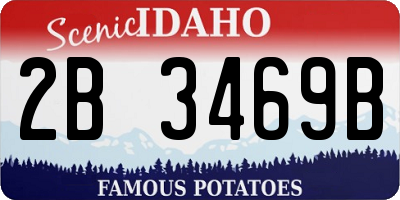 ID license plate 2B3469B