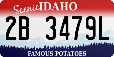 ID license plate 2B3479L