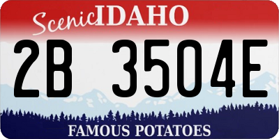 ID license plate 2B3504E