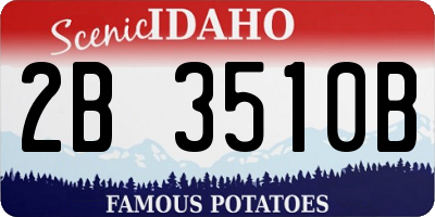 ID license plate 2B3510B