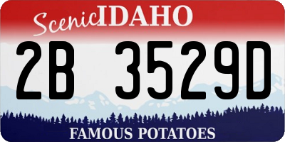ID license plate 2B3529D