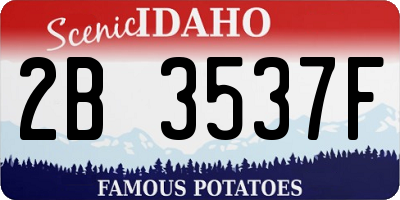 ID license plate 2B3537F