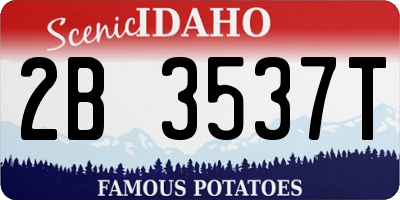 ID license plate 2B3537T