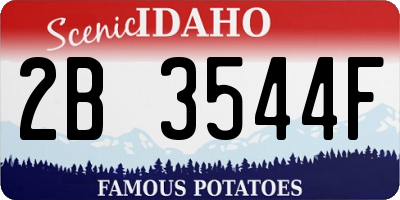 ID license plate 2B3544F