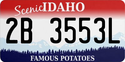 ID license plate 2B3553L