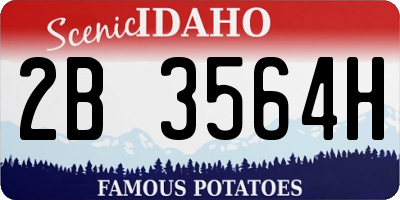 ID license plate 2B3564H