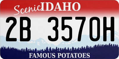ID license plate 2B3570H