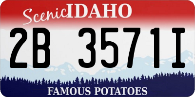 ID license plate 2B3571I