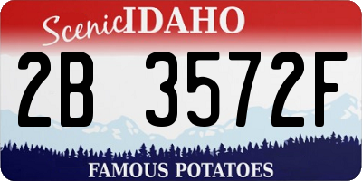 ID license plate 2B3572F