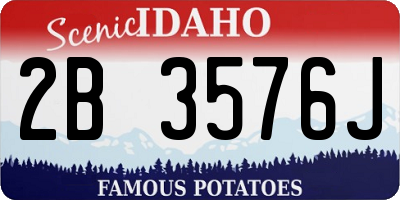 ID license plate 2B3576J