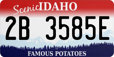 ID license plate 2B3585E