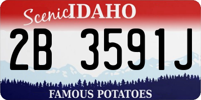 ID license plate 2B3591J