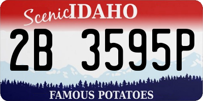 ID license plate 2B3595P